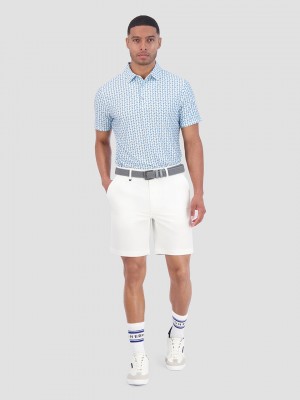 Camisa Polo Ben Sherman Bauhaus Geo Tech Jersey Sports Fit Azules | 041-JWSTAX