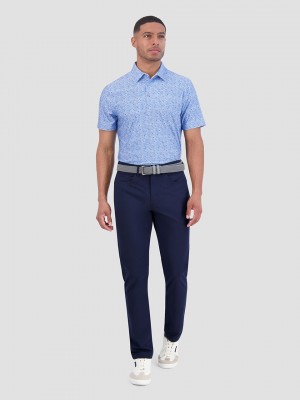 Camisa Polo Ben Sherman Broken Record Tech Jersey Sports Fit Azules | 017-GFMHTW