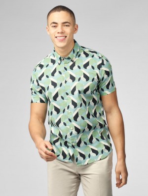 Camisas Ben Sherman Art Deco Verde | 295-VMYZWP