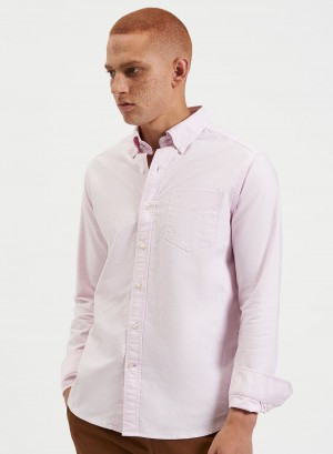 Camisas Ben Sherman Brighton Oxford Organic Rosas | 051-HKIOLD