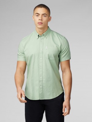 Camisas Ben Sherman Signature Short Sleeve Oxford Verde | 016-THIPXF