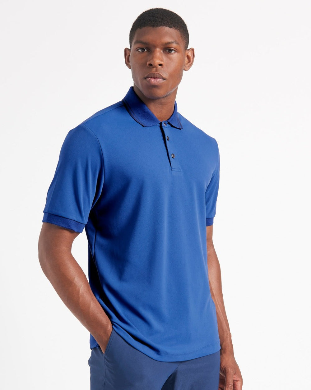 Camisa Polo Ben Sherman 360 Motion Stretch Azules Azul Real | 256-TAGMQJ