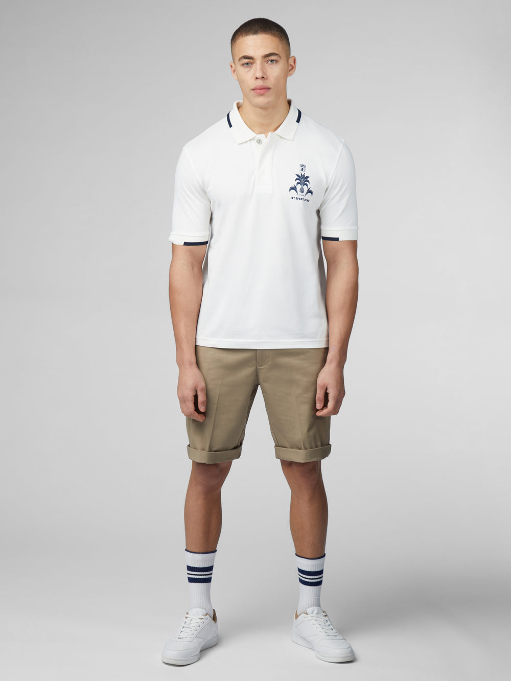 Camisa Polo Ben Sherman B by Ben Sherman Sports Club Embroidered Blancas | 984-VYHTUO