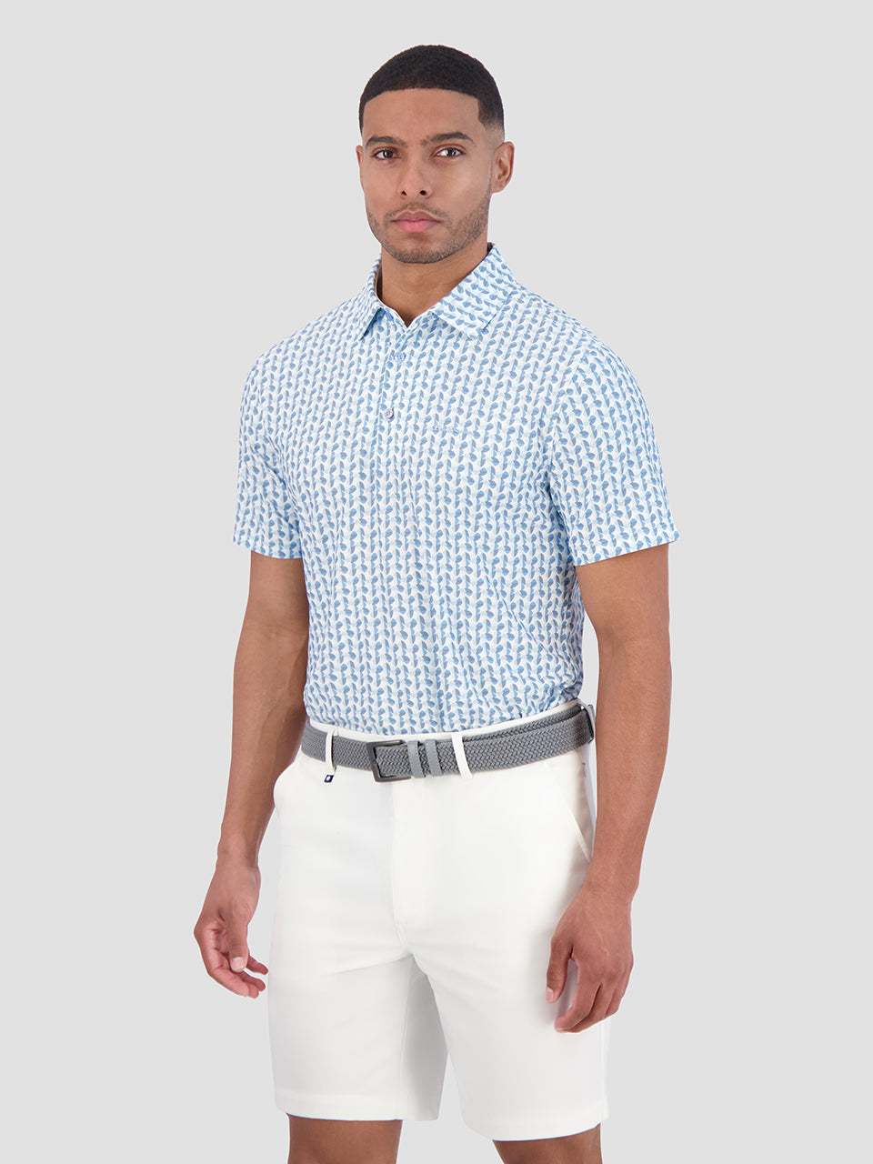 Camisa Polo Ben Sherman Bauhaus Geo Tech Jersey Sports Fit Azules | 041-JWSTAX