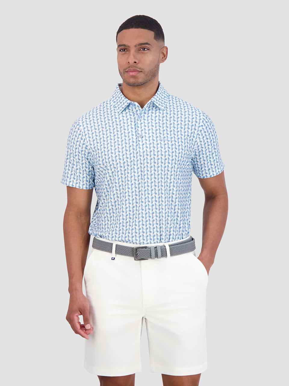 Camisa Polo Ben Sherman Bauhaus Geo Tech Jersey Sports Fit Azules | 041-JWSTAX