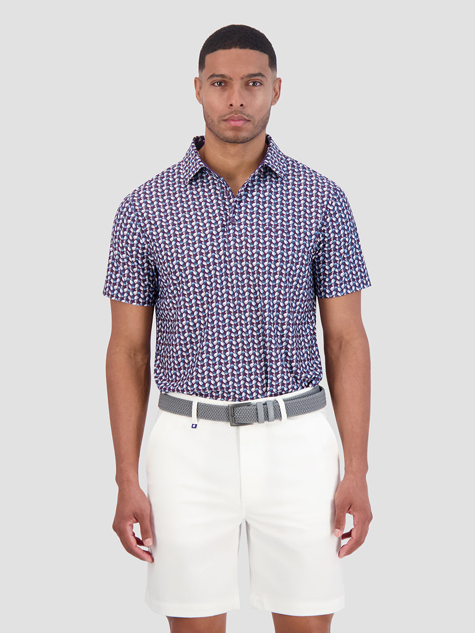 Camisa Polo Ben Sherman Bauhaus Geo Tech Jersey Sports Fit Moradas | 806-XYHSPB