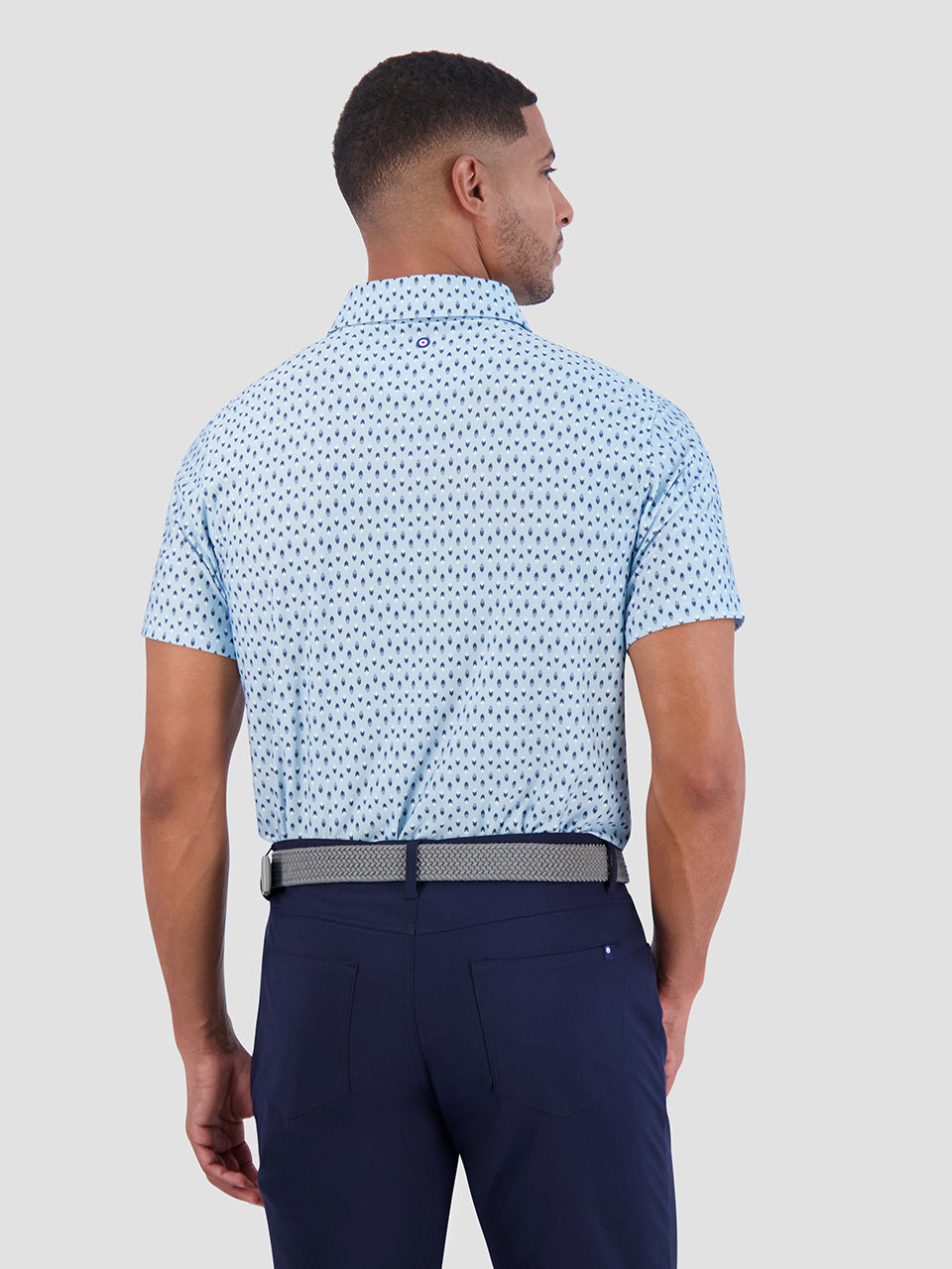 Camisa Polo Ben Sherman Chequerboard Geo Azules | 348-LRCUFT