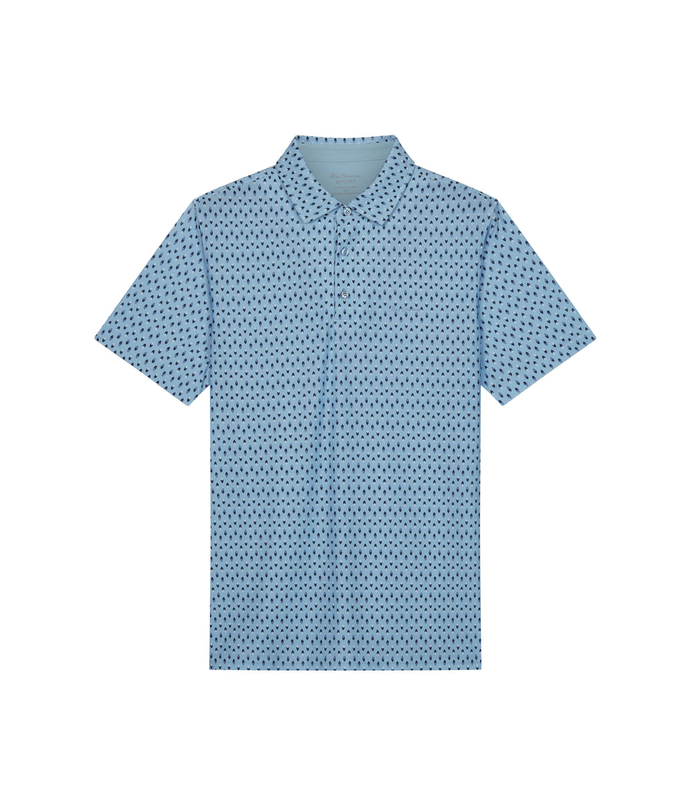 Camisa Polo Ben Sherman Chequerboard Geo Azules | 348-LRCUFT