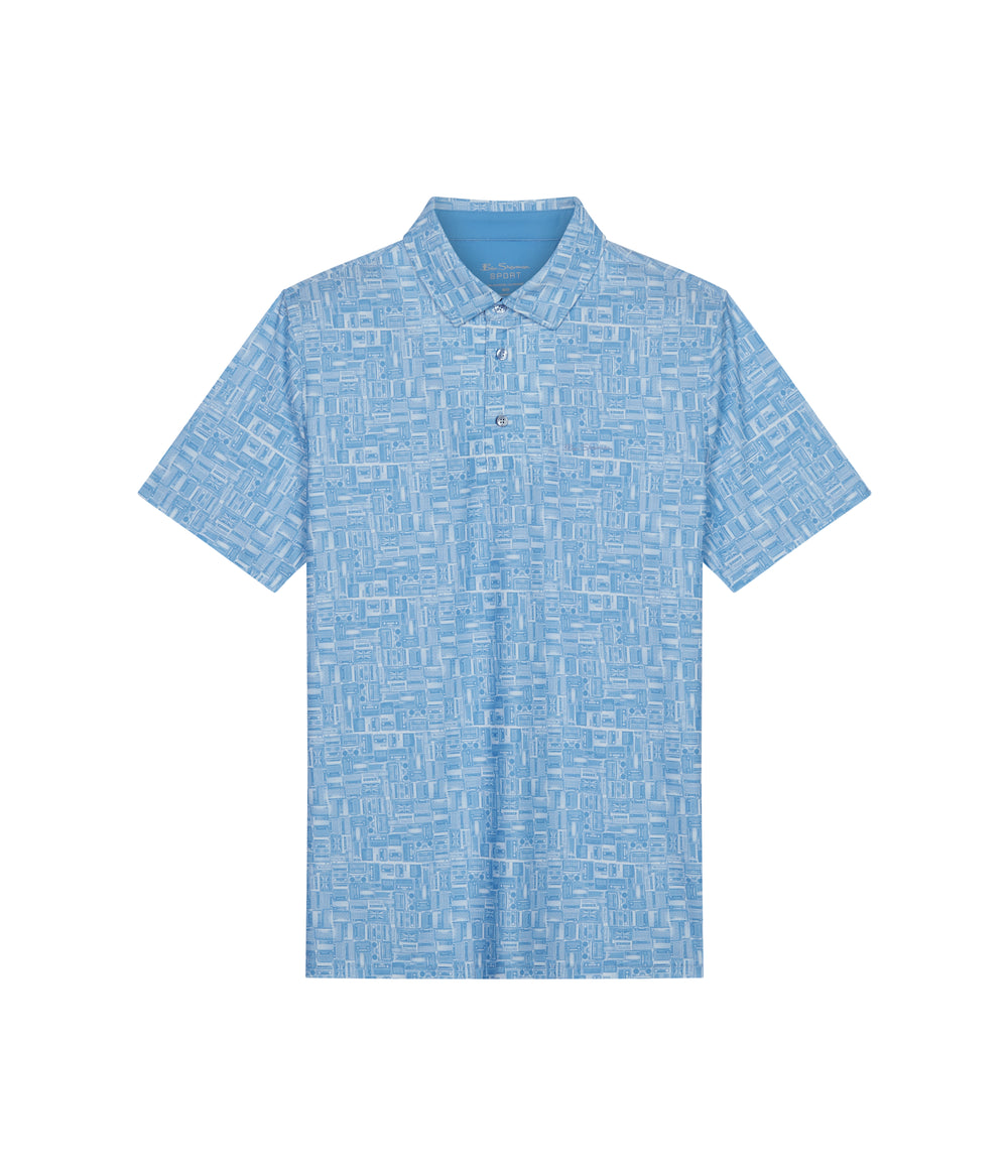 Camisa Polo Ben Sherman Radio Stack Tech Jersey Sports Fit Azules | 357-LHXBOI