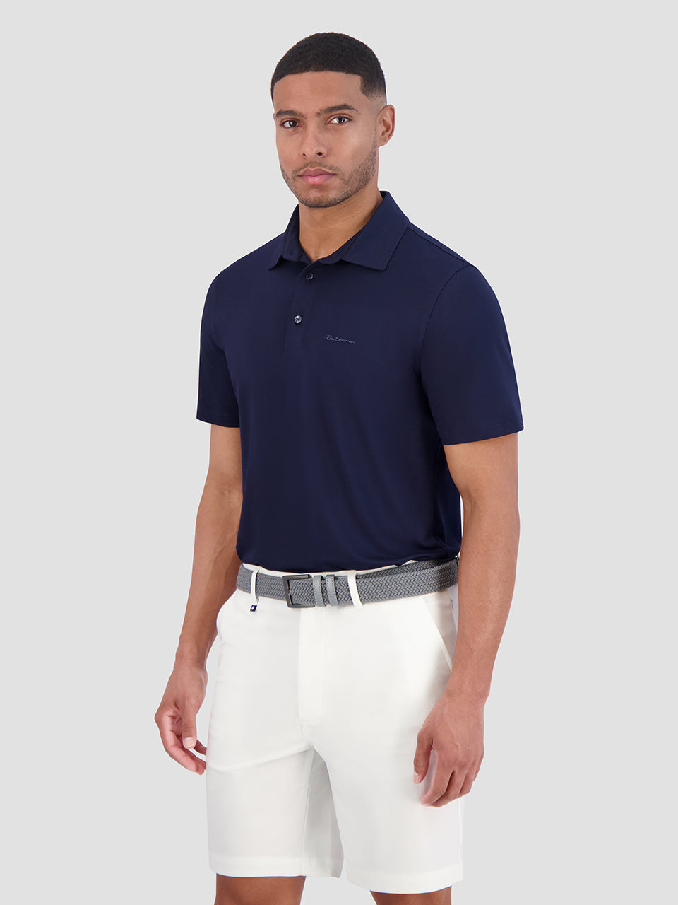 Camisa Polo Ben Sherman Solid Air Pique Sports Fit Azul Marino | 261-HTXWMS