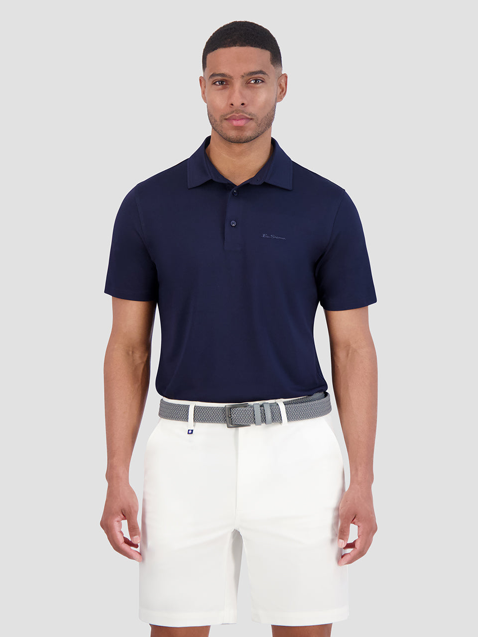 Camisa Polo Ben Sherman Solid Air Pique Sports Fit Azul Marino | 261-HTXWMS