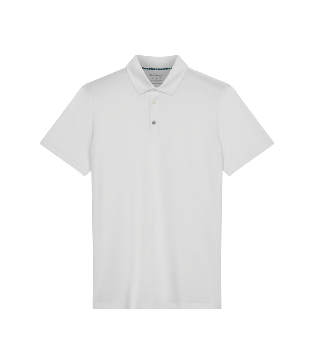 Camisa Polo Ben Sherman Solid Air Pique Sports Fit Blancas | 023-HVXWPB