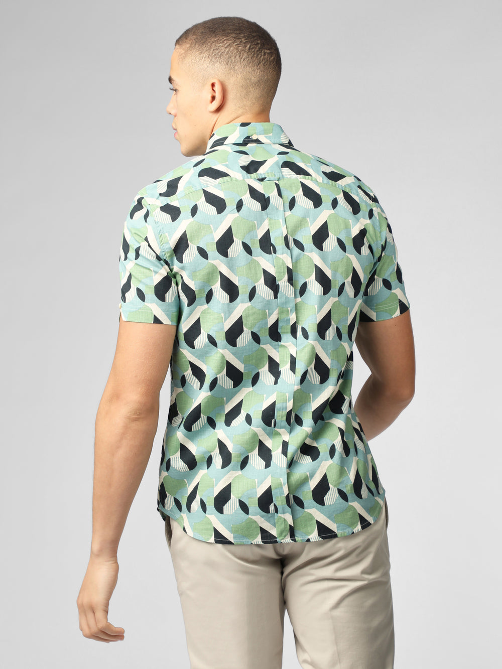 Camisas Ben Sherman Art Deco Verde | 295-VMYZWP