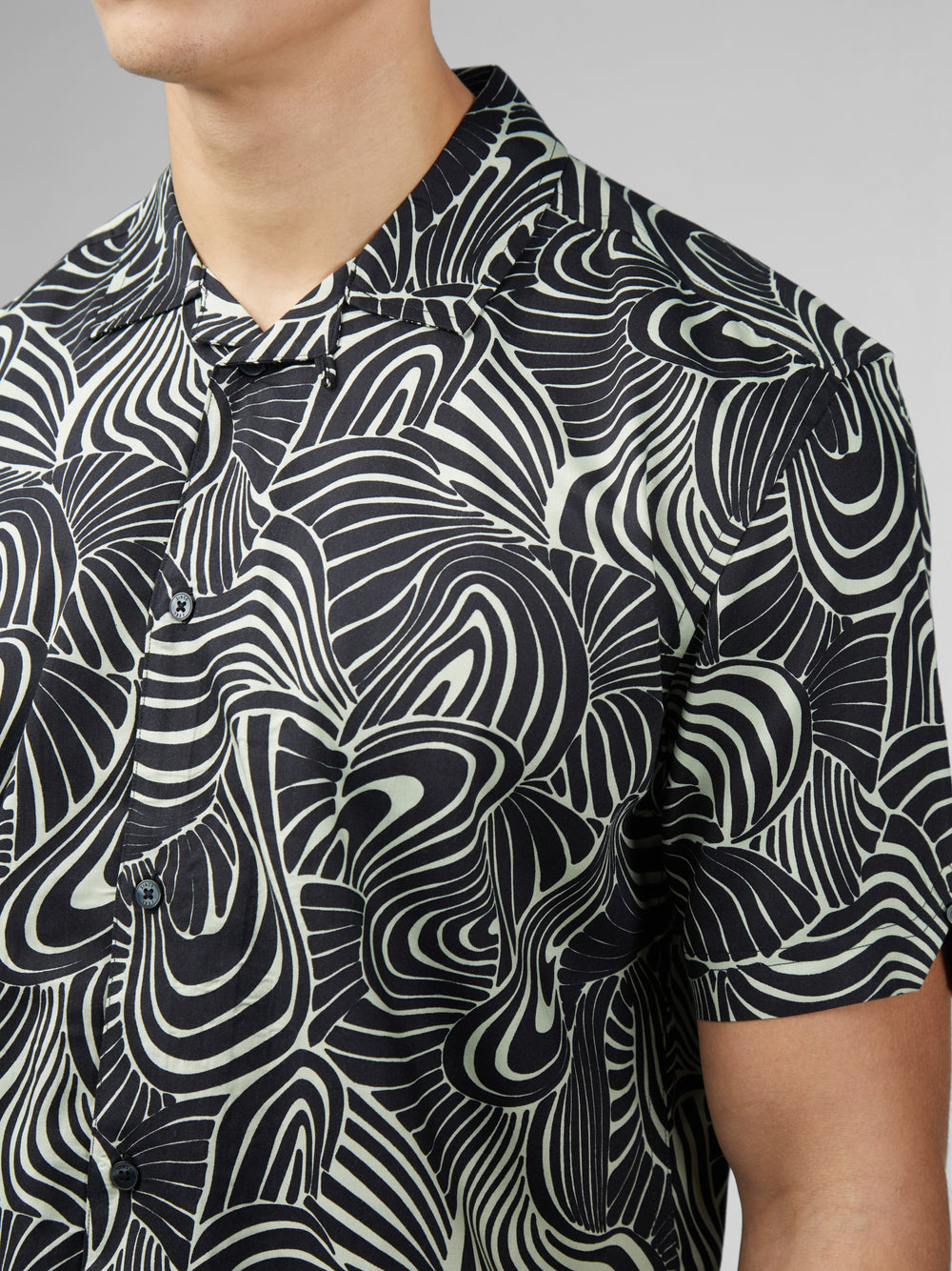 Camisas Ben Sherman B by Ben Sherman Psychedelic Swirl Print Verde Menta | 734-DZTJCN