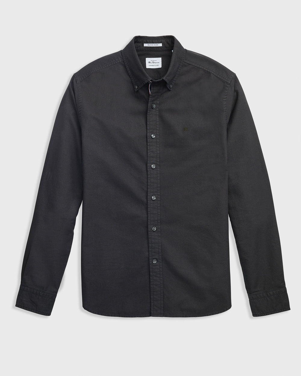 Camisas Ben Sherman Beatnik Oxford Garment Dye Negras | 834-PQDUJA