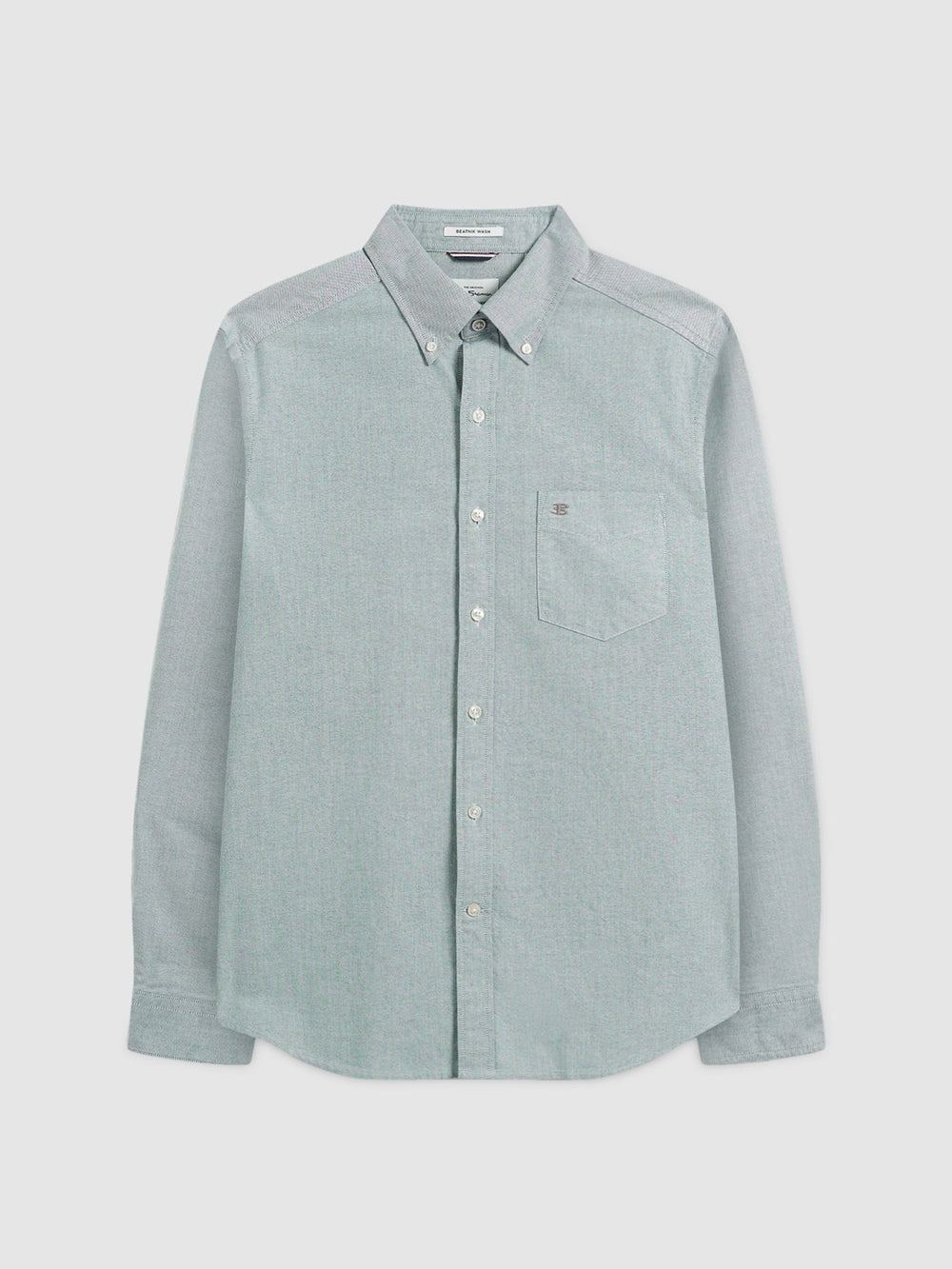 Camisas Ben Sherman Beatnik Wash Long-Sleeve Verde | 247-PSBZJW