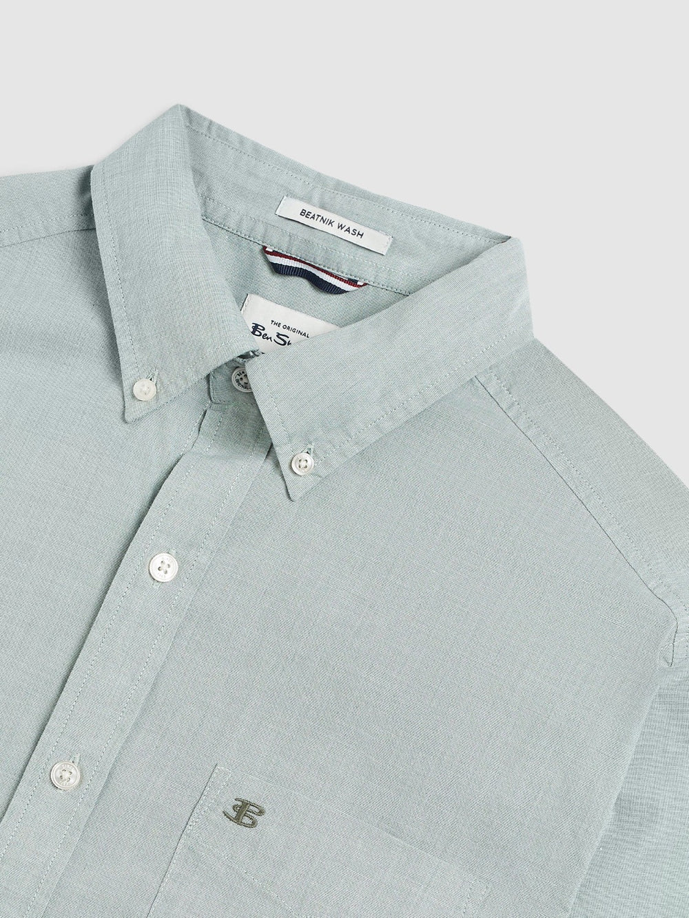 Camisas Ben Sherman Beatnik Wash Long-Sleeve Verde | 247-PSBZJW