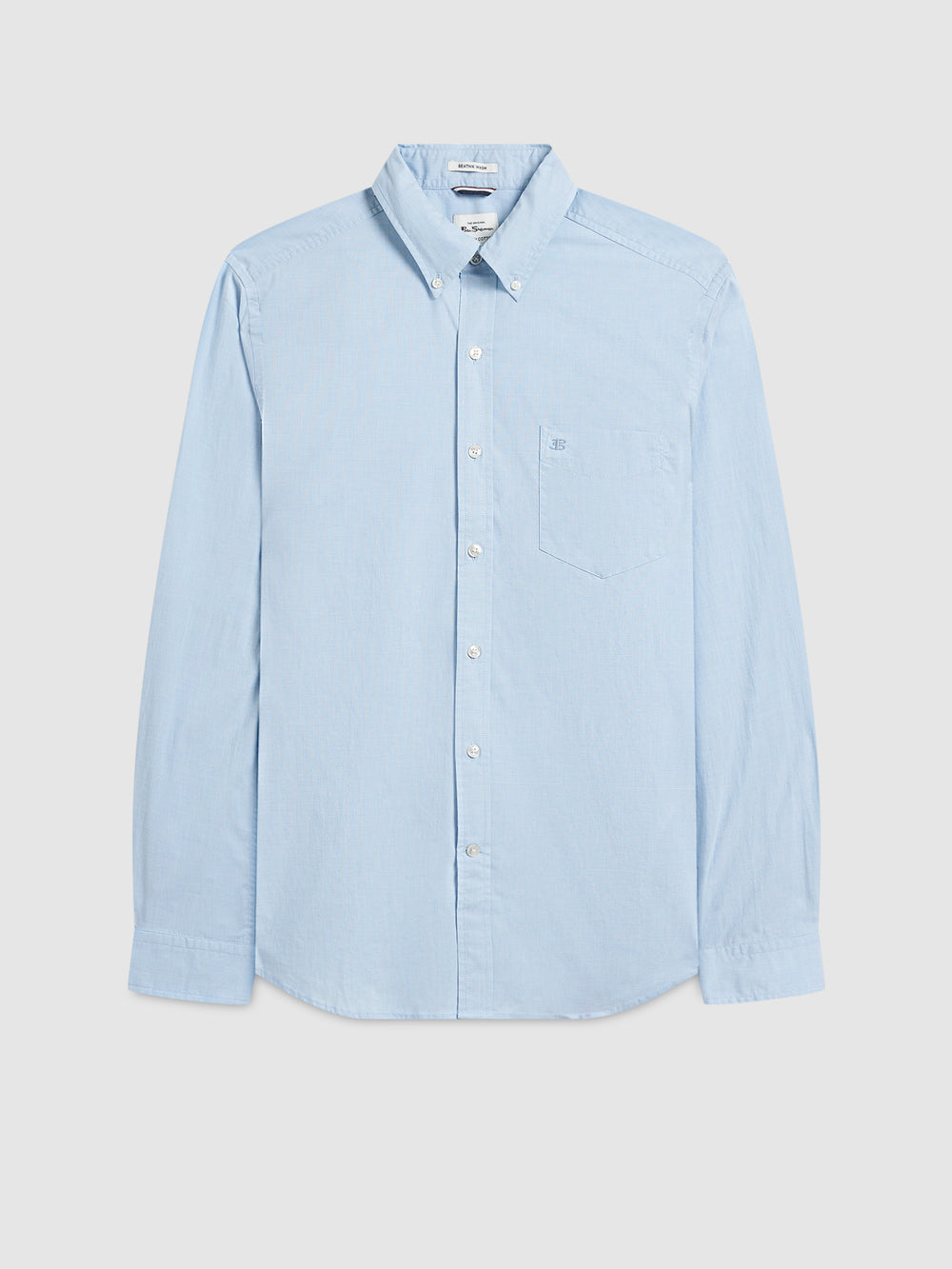 Camisas Ben Sherman Beatnik Wash Long-Sleeve Azules | 293-ZPMDNT