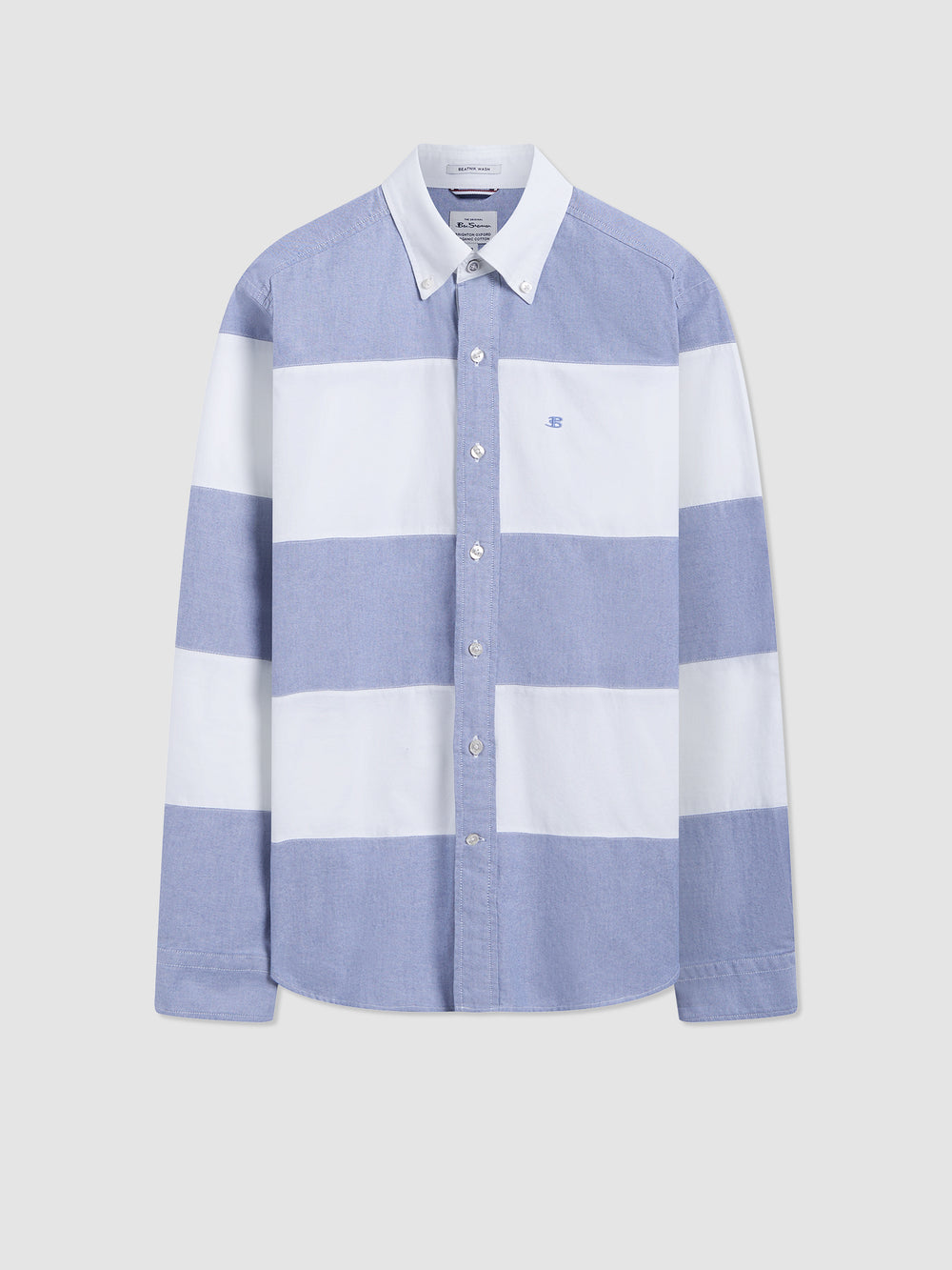 Camisas Ben Sherman Brighton Oxford Organic Garment Dye Rugby Azul Marino | 269-NJXLGA