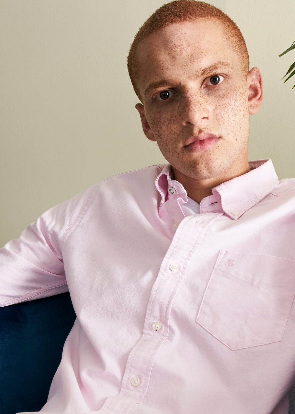 Camisas Ben Sherman Brighton Oxford Organic Rosas | 051-HKIOLD