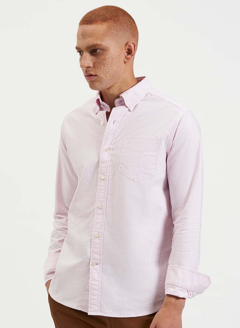 Camisas Ben Sherman Brighton Oxford Organic Rosas | 051-HKIOLD