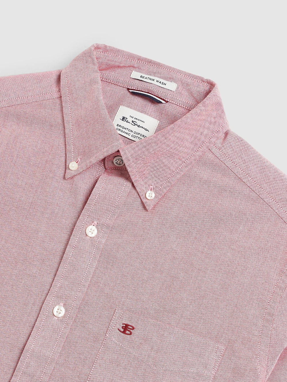 Camisas Ben Sherman Brighton Oxford Organic Rojas Claro | 150-RNIWOS