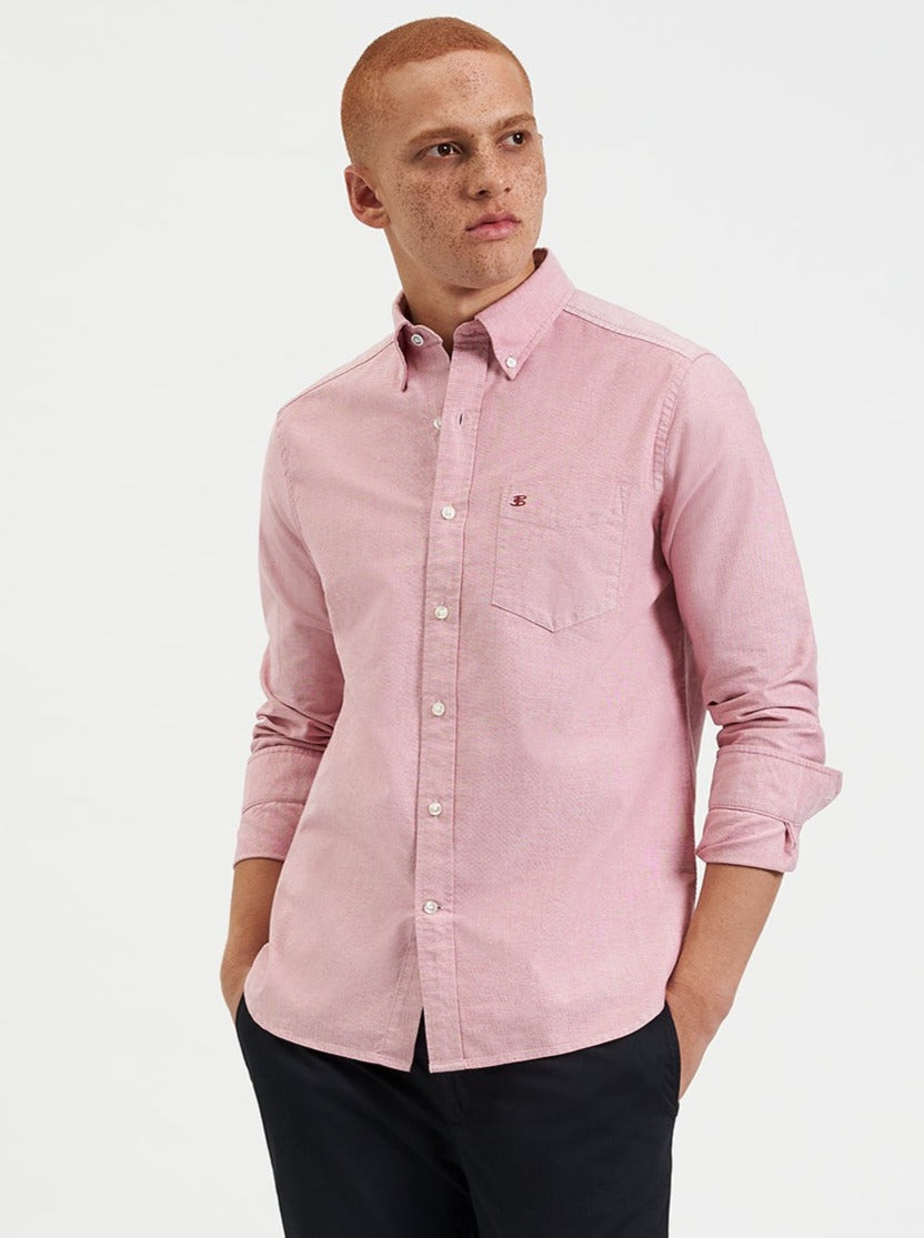 Camisas Ben Sherman Brighton Oxford Organic Rojas Claro | 150-RNIWOS