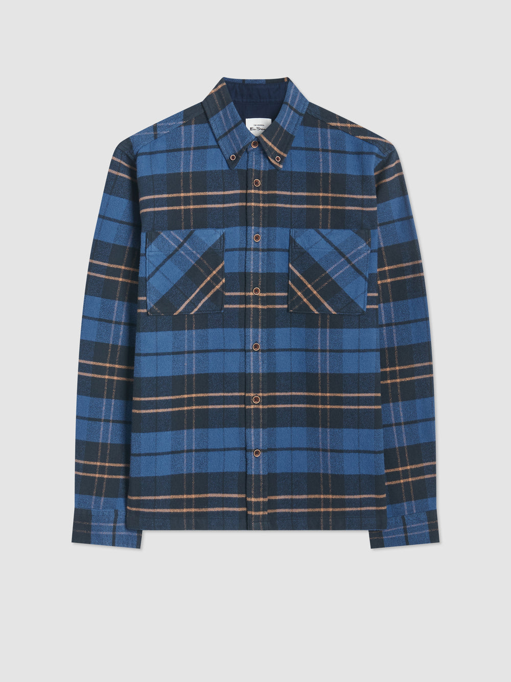 Camisas Ben Sherman Brushed Ivy Check Azules | 795-ORLNXH