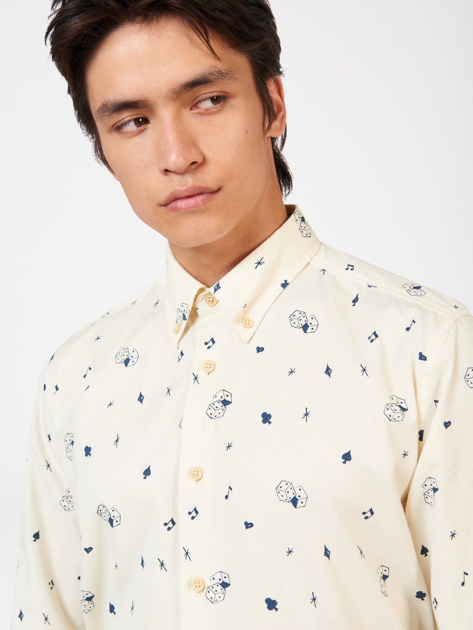 Camisas Ben Sherman Conversational Icon Blancas | 983-IRHUXY