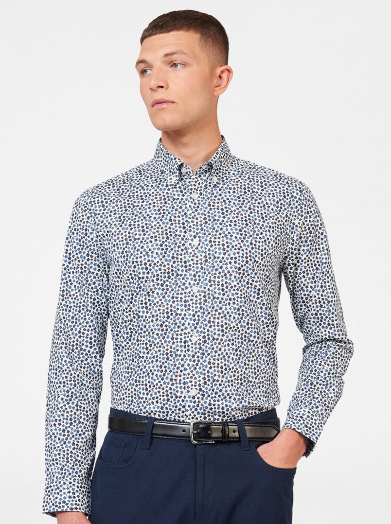 Camisas Ben Sherman Ditsy Floral Print Long Sleeve Blancas | 689-JIVGCH