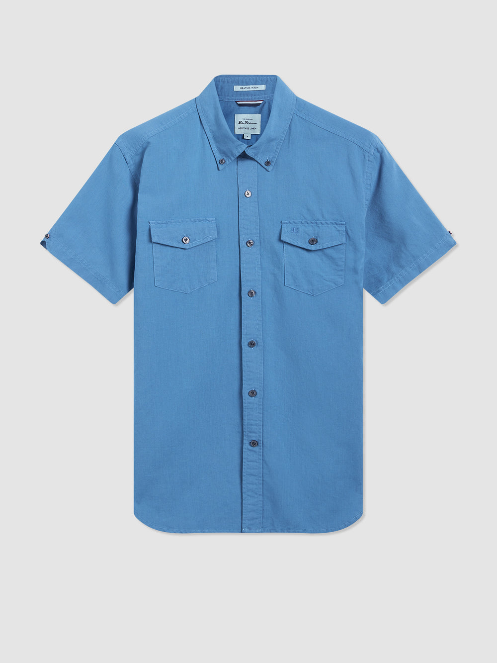 Camisas Ben Sherman Garment Dye Linen Azules | 693-DZSUGK