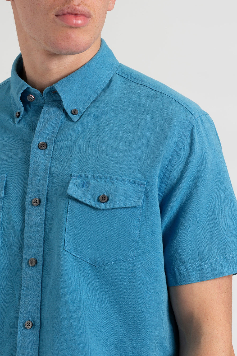 Camisas Ben Sherman Garment Dye Linen Azules | 693-DZSUGK