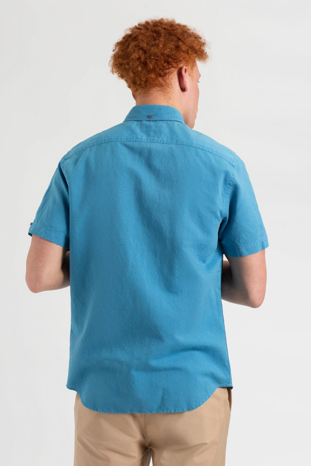 Camisas Ben Sherman Garment Dye Linen Azules | 693-DZSUGK