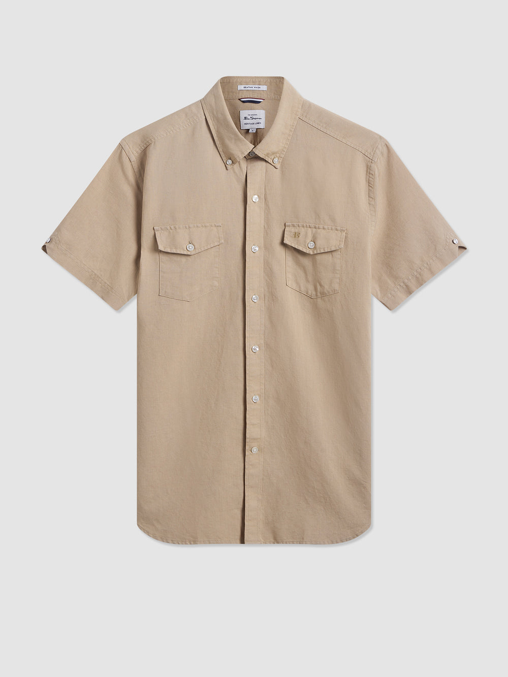 Camisas Ben Sherman Garment Dye Linen Marrones | 198-VTGSAI