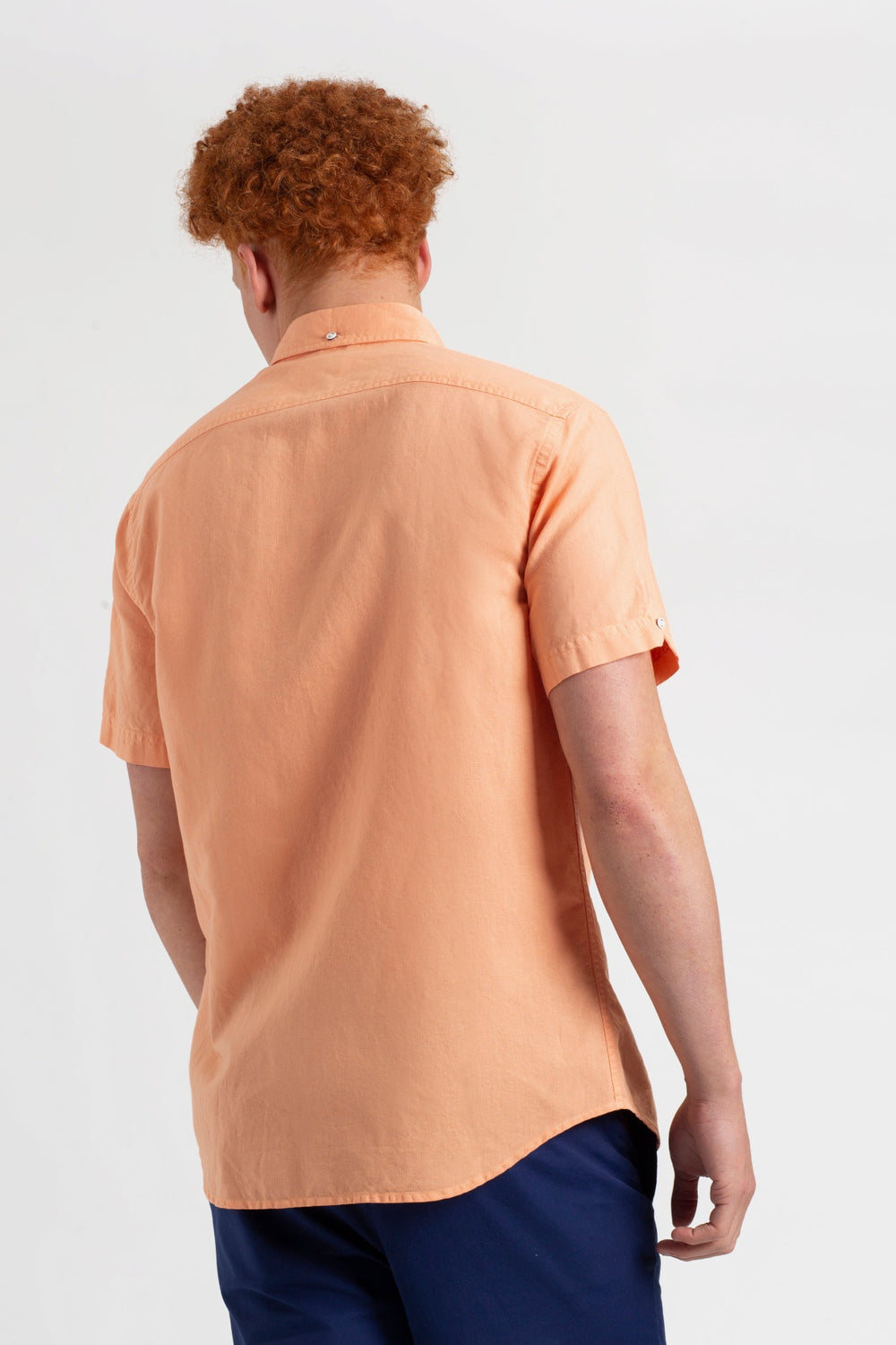 Camisas Ben Sherman Garment Dye Linen Naranjas | 013-FNQKVO