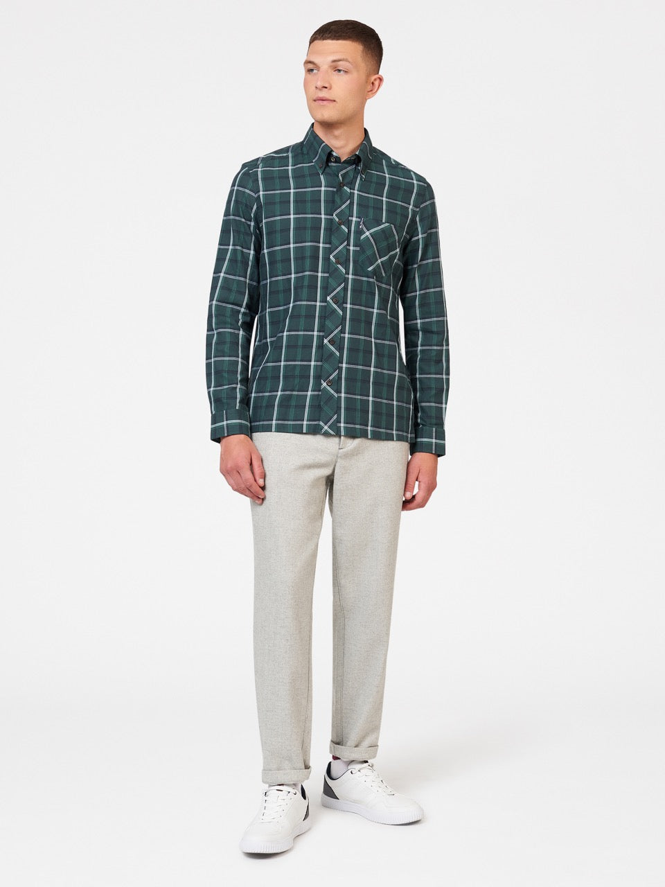 Camisas Ben Sherman Grid Check Verde | 914-VZRJFC