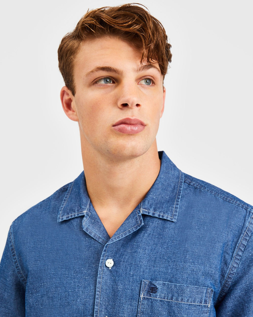 Camisas Ben Sherman Hastings Garment Dye Chambray Indigo | 785-BVGARM