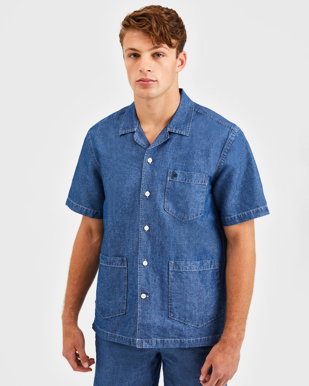 Camisas Ben Sherman Hastings Garment Dye Chambray Indigo | 785-BVGARM