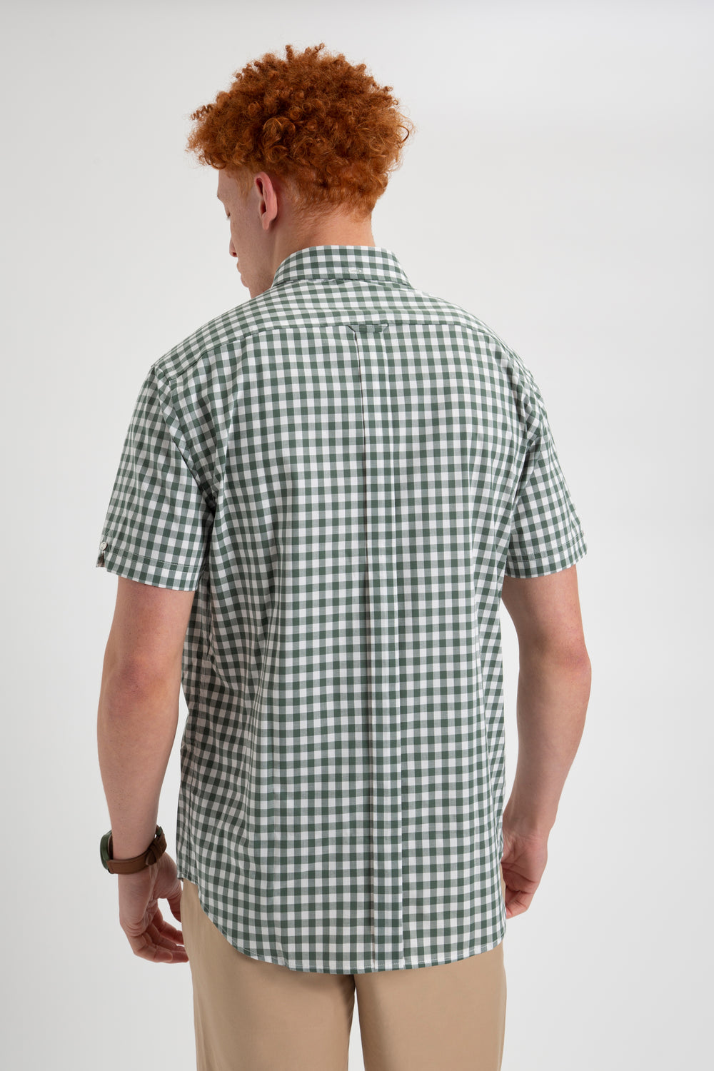 Camisas Ben Sherman House Poplin Gingham Verde Oliva | 579-NOAJDU