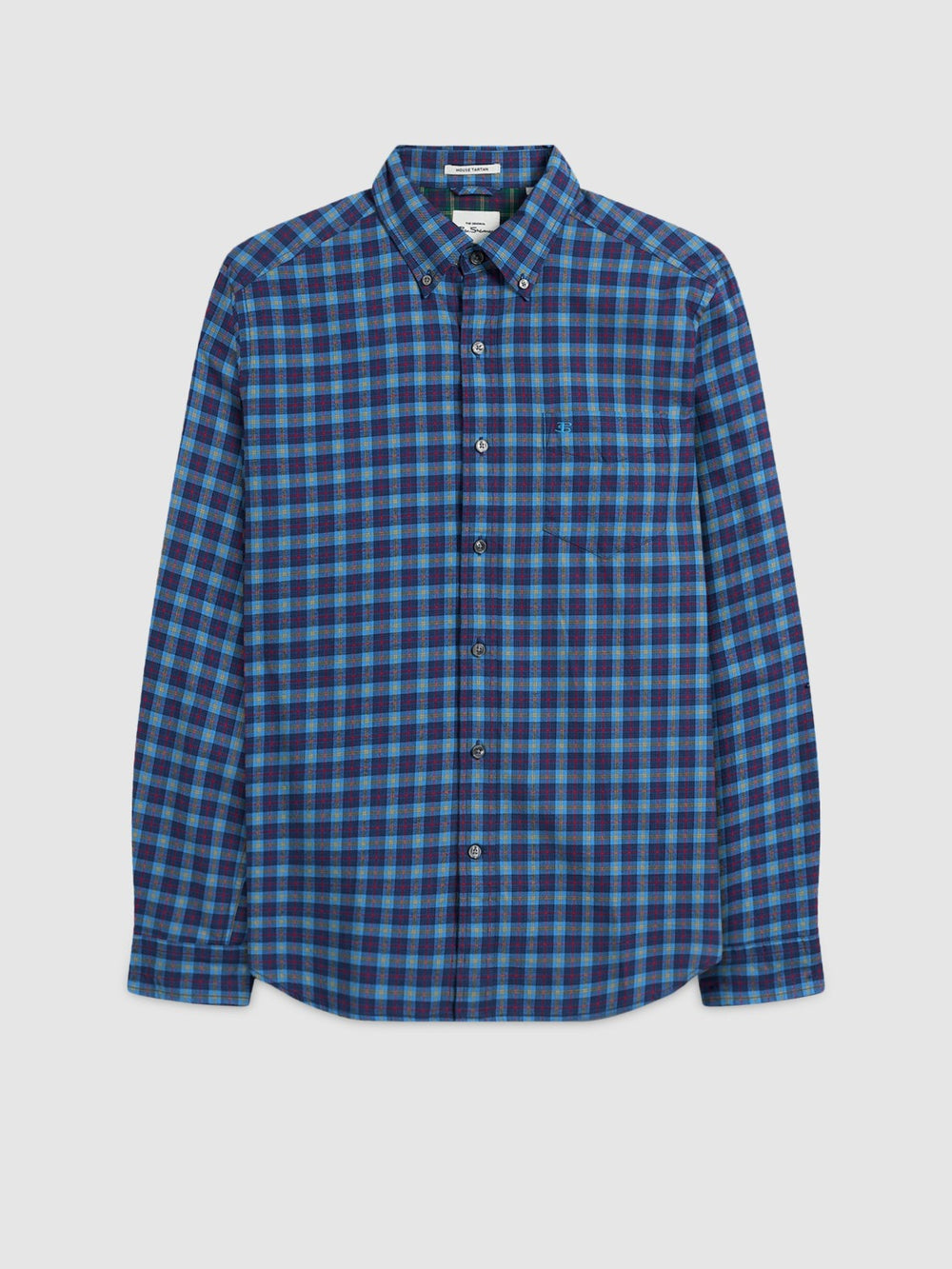 Camisas Ben Sherman House Tartan Twill Azul Marino | 297-QYLGVI