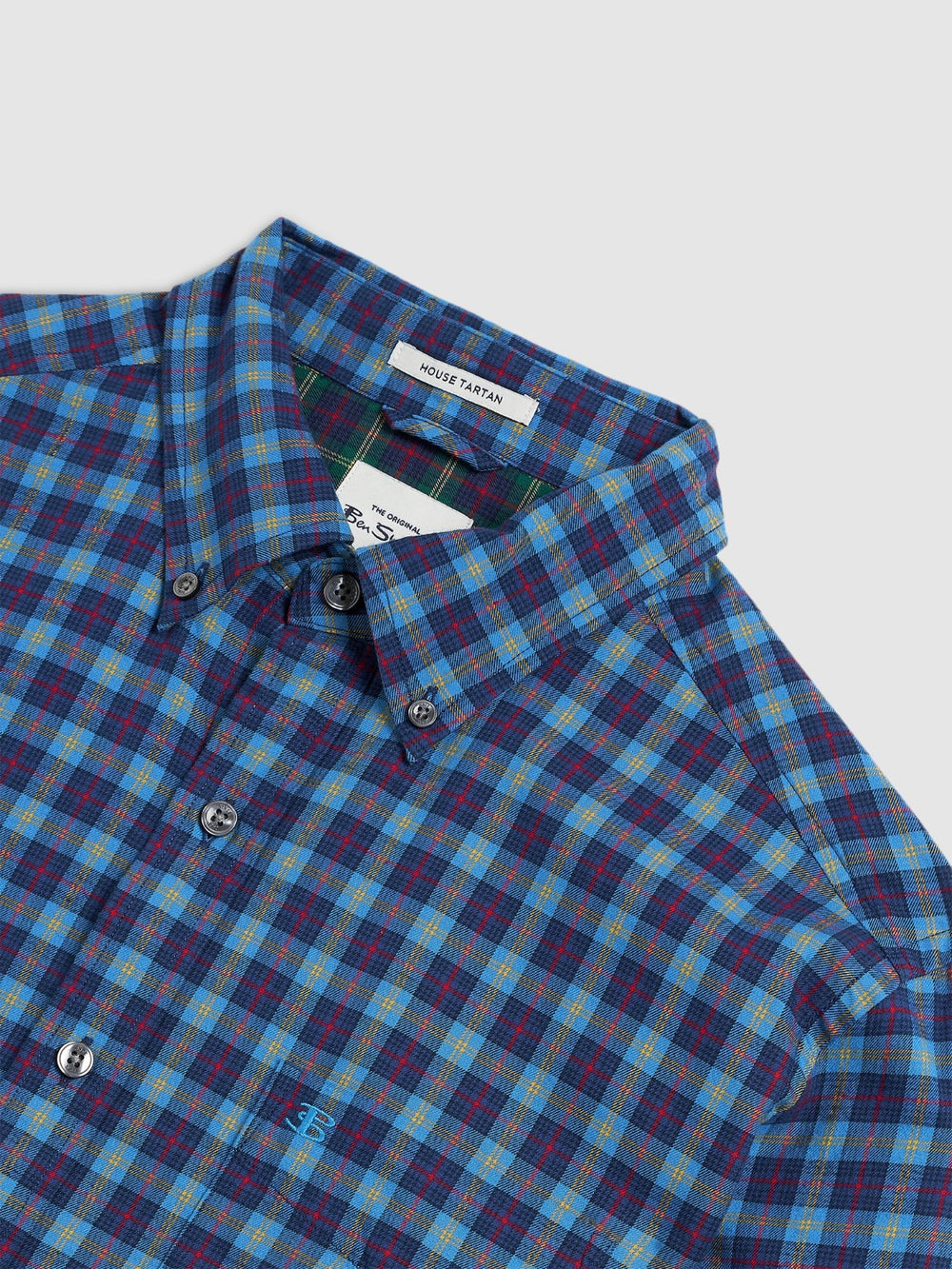 Camisas Ben Sherman House Tartan Twill Azul Marino | 297-QYLGVI