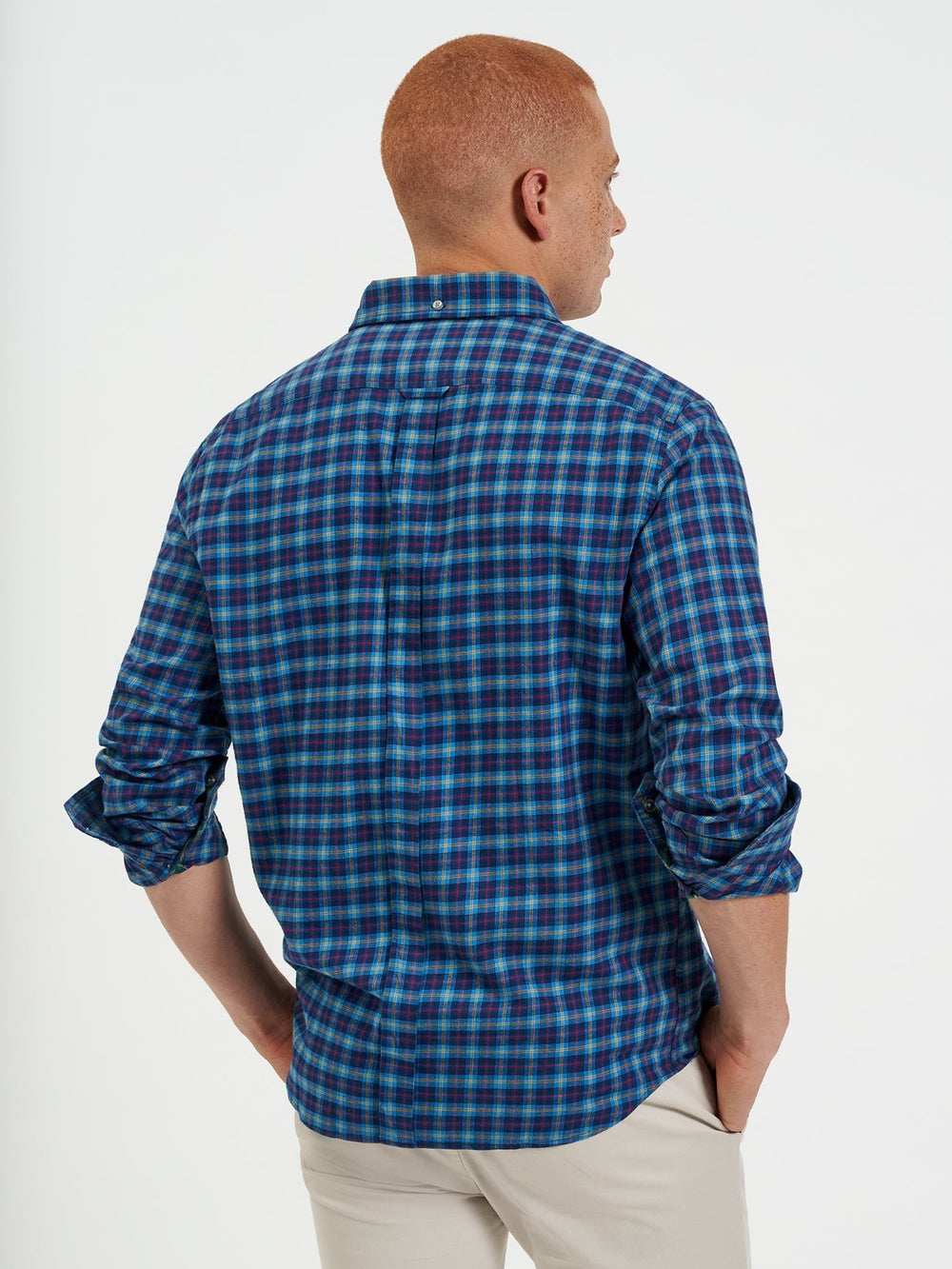 Camisas Ben Sherman House Tartan Twill Azul Marino | 297-QYLGVI