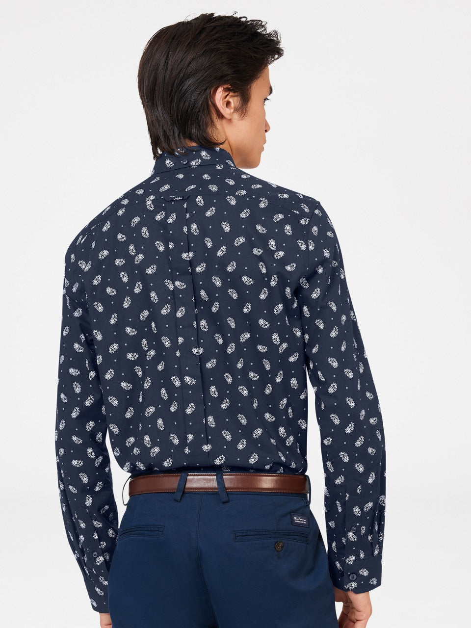 Camisas Ben Sherman Micro Paisley Azul Marino | 408-TLGOHP