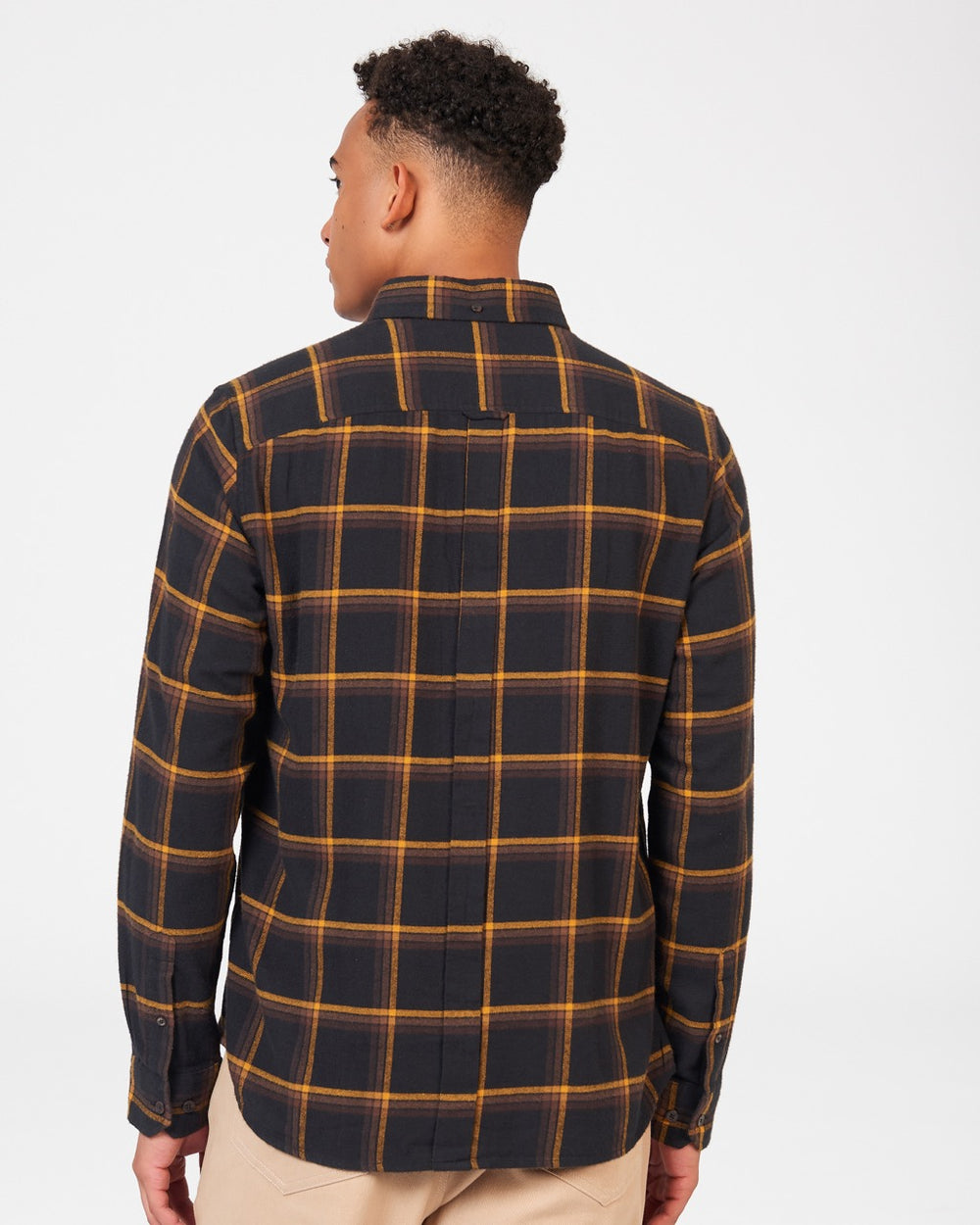 Camisas Ben Sherman Oversized Brushed Check Negras | 851-ZQGKBD