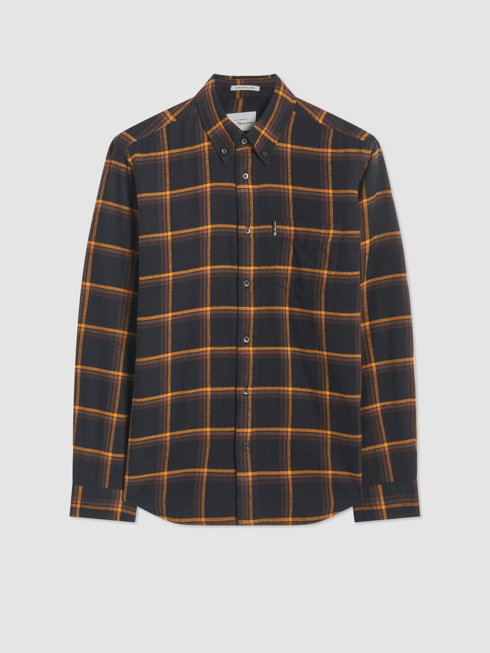 Camisas Ben Sherman Oversized Brushed Check Negras | 851-ZQGKBD