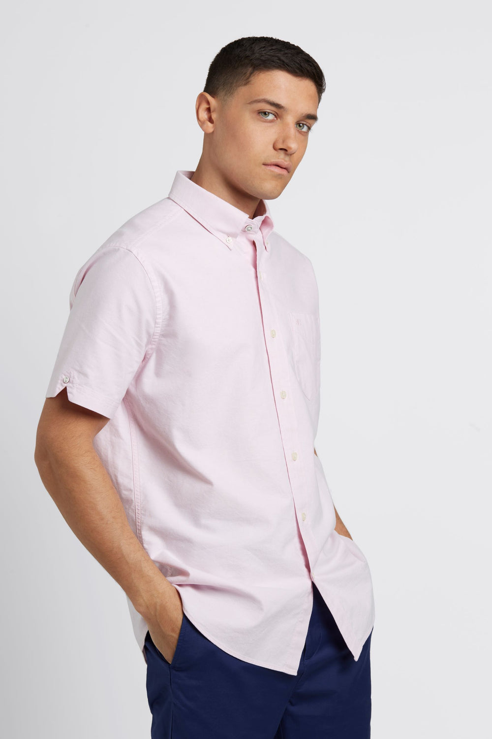 Camisas Ben Sherman Short Sleeve Brighton Oxford Organic Rosas | 059-XLDHNW