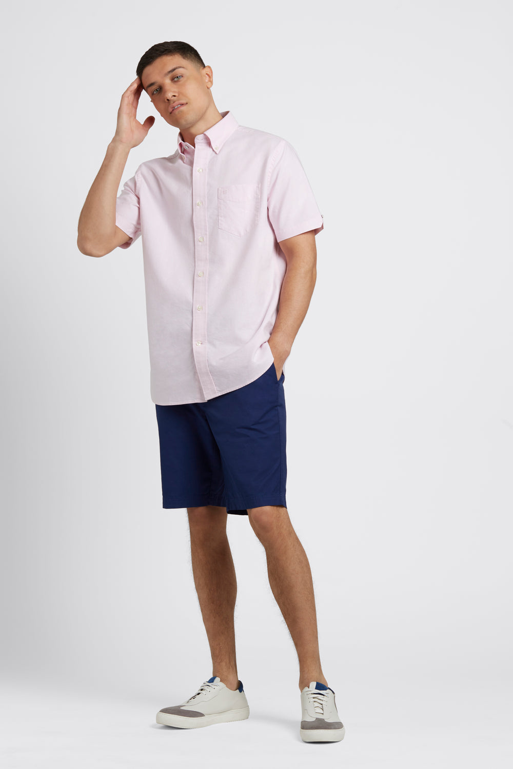 Camisas Ben Sherman Short Sleeve Brighton Oxford Organic Rosas | 059-XLDHNW