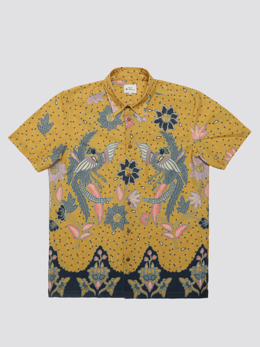 Camisas Ben Sherman Signature Abstract Botanical Print Amarillo | 503-TEPBUF