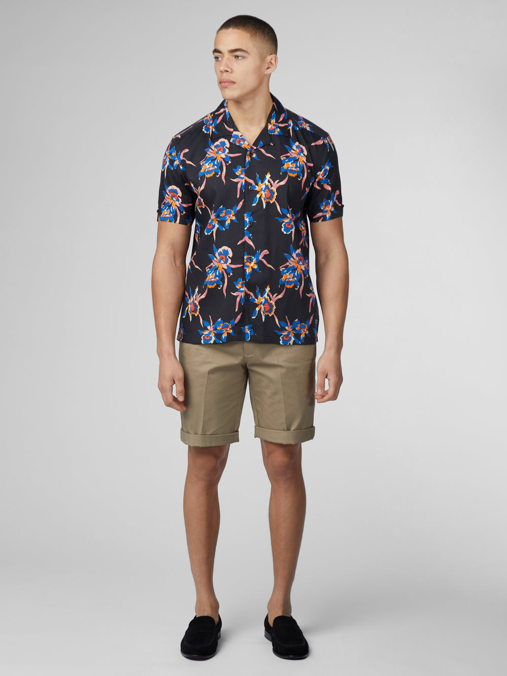 Camisas Ben Sherman Signature Botanical Print Negras | 093-DLVPQW