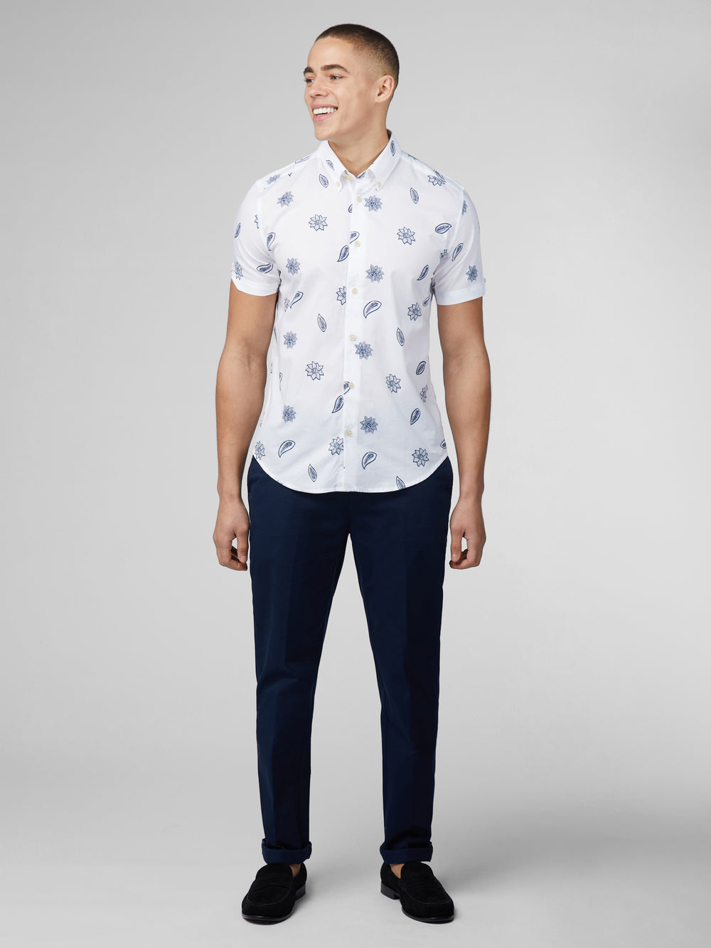 Camisas Ben Sherman Signature Floral Blancas | 109-NOCYKF